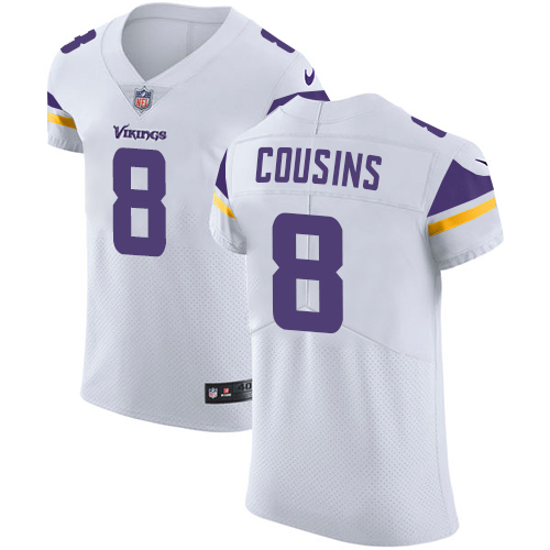 Vikings #8 Kirk Cousins White Men's Stitched Vapor Untouchable Elite Jersey
