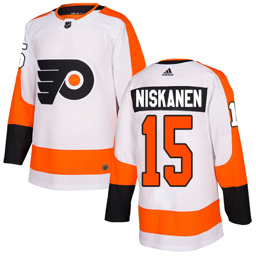 Adidas Philadelphia Flyers #15 Matt Niskanen White Road Authentic Stitched Youth Jersey Youth