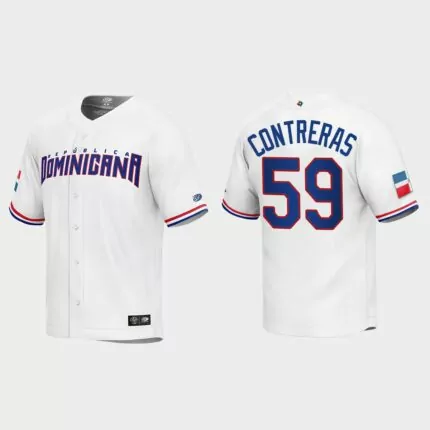Roansy Contreras Dominican Republic Baseball 2023 World Baseball Classic Replica Jersey – White