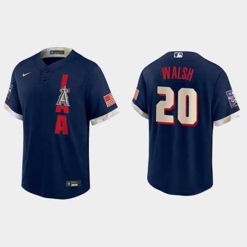 Los Angeles Los Angeles Angels #20 Jared Walsh 2021 All Star Game Fan's Version Navy Jersey Men's