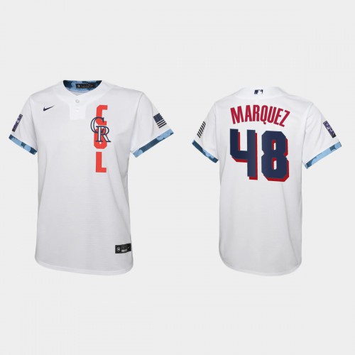 Colorado Colorado Rockies #48 German Marquez Youth 2021 All Star Game White Jersey Youth