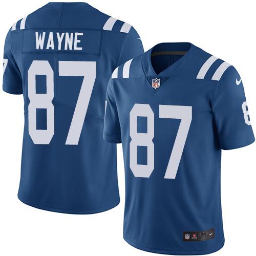 Indianapolis Colts #87 Reggie Wayne Royal Blue Team Color Youth Stitched Vapor Untouchable Limited Jersey Youth