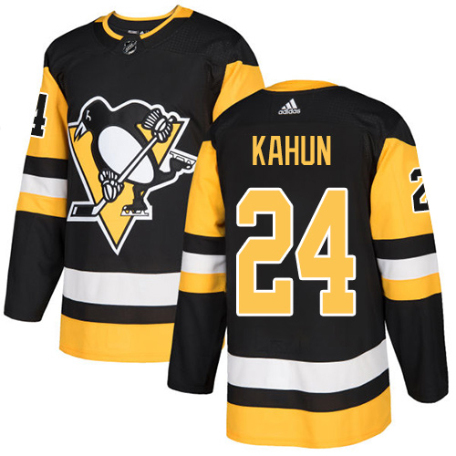 Adidas Pittsburgh Penguins #24 Dominik Kahun Black Home Authentic Stitched Youth Jersey Youth