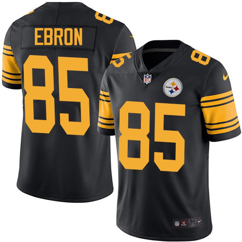 Pittsburgh Steelers #85 Eric Ebron Black Youth Stitched Limited Rush Jersey Youth