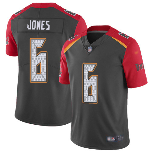 Buccaneers #6 Julio Jones Gray Men's Stitched Limited Inverted Legend Jersey