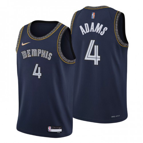 Memphis Memphis Grizzlies #4 Steven Adams Mens Navy 2021/22 Swingman Jersey - City Edition Mens