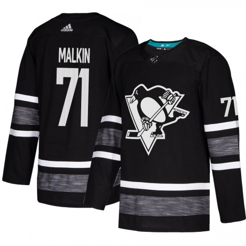 Adidas Pittsburgh Penguins #71 Evgeni Malkin Black 2019 All-Star Game Parley Authentic Stitched Jersey Men's