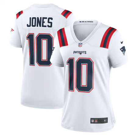 Women's Mac Jones White New England Patriots Player Game Jersey