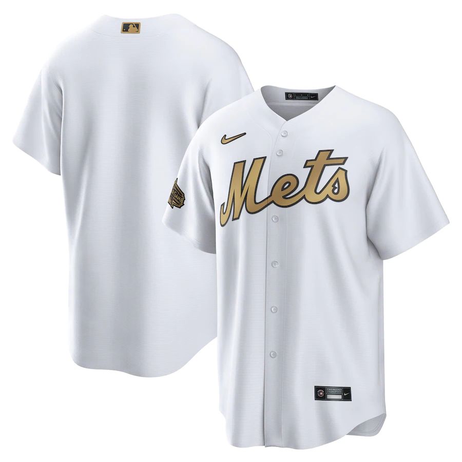 New York Mets Blank Men's White 2022 All-Star Game Replica Jersey