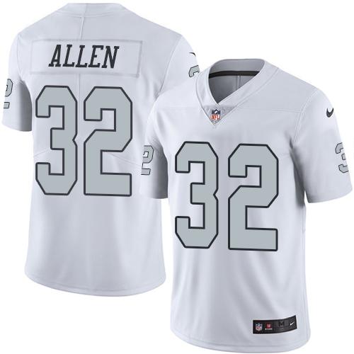 Las Vegas Raiders #32 Marcus Allen White Men's Stitched Limited Rush Jersey Men's