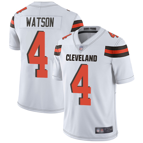Browns #4 Deshaun Watson White Men's Stitched Vapor Untouchable Limited Jersey
