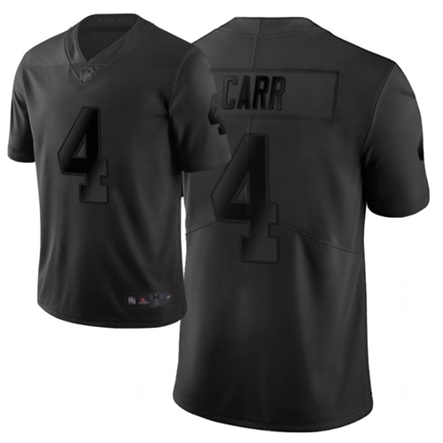 Raiders #4 Derek Carr Black Men's Stitched Limited City Edition Jersey