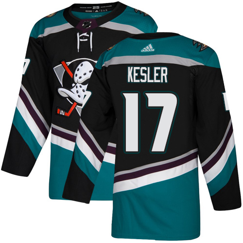 Adidas Anaheim Ducks #17 Ryan Kesler Black/Teal Alternate Authentic Stitched Jersey Men's