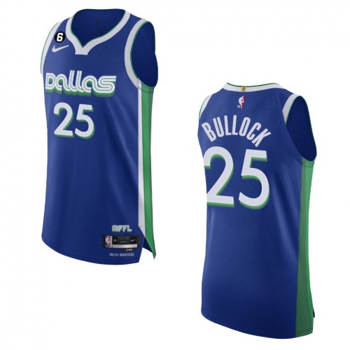 Dallas Dallas Mavericks #25 Reggie Bullock Blue 2022-23 Authentic Jersey - City Edition Mens
