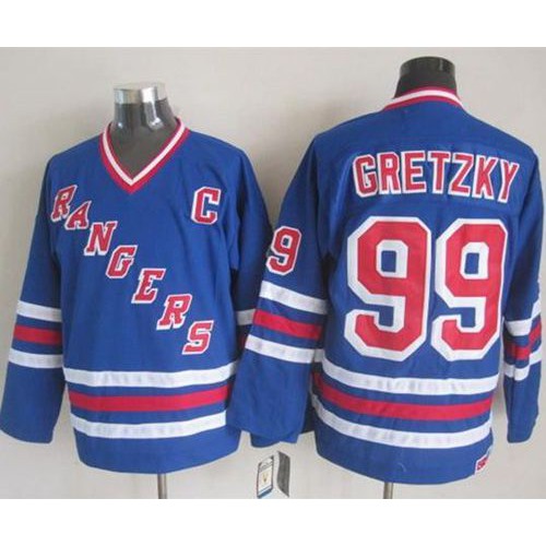 New York Rangers #99 Wayne Gretzky Blue CCM Heroes of Hockey Alumni Stitched Jersey Men's