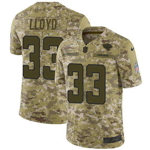 Jaguars #33 Devin Lloyd Camo Men's Stitched Limited 2018 Salute To Service Jersey
