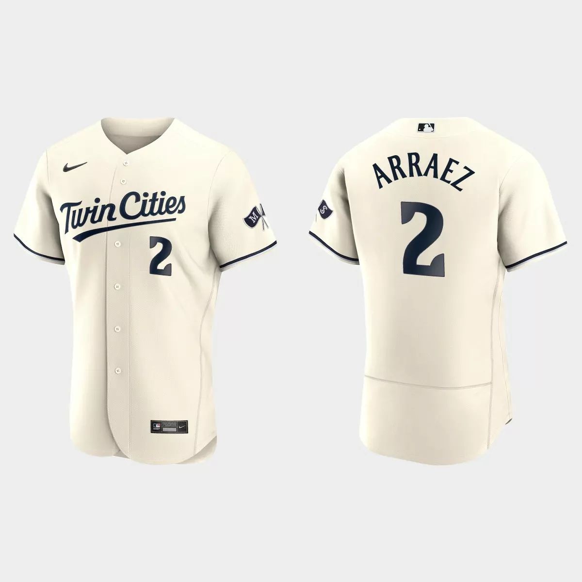 Minnesota Twins #2 Luis Arraez Men's 2023 Authentic Jersey - Cream