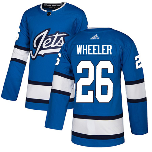 Adidas Winnipeg Jets #26 Blake Wheeler Blue Alternate Authentic Stitched Jersey Men's