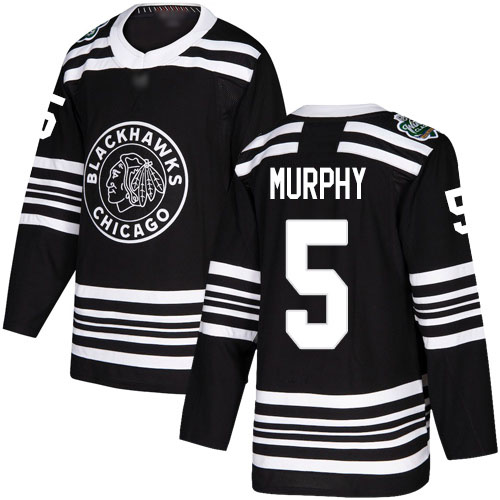 Adidas Chicago Blackhawks #5 Connor Murphy Black Authentic 2019 Winter Classic Stitched Jersey Men's