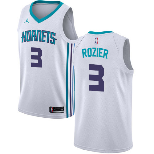 Charlotte Hornets #3 Terry Rozier White Jordan Swingman Association Edition Jersey Mens