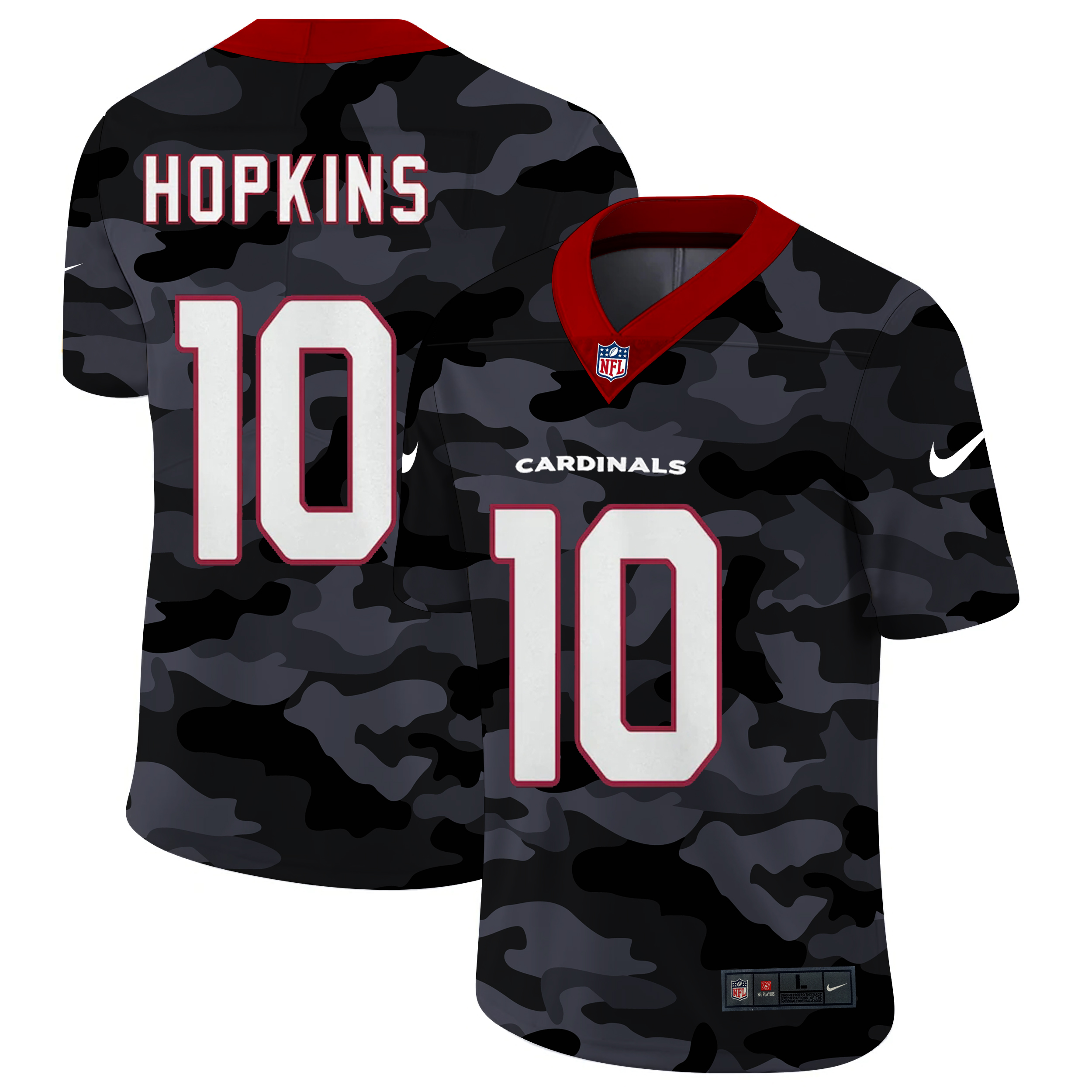 Arizona Cardinals #10 DeAndre Hopkins Men's 2020 Black CAMO Vapor Untouchable Limited Stitched Jersey