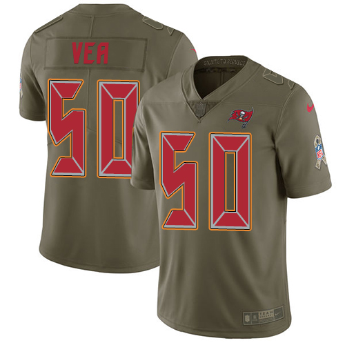 Tampa Bay Buccaneers #50 Vita Vea Olive Men's Stitched Limited 2017 Salute To Service Jersey Men's