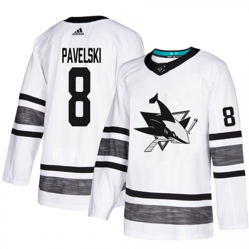 Adidas San Jose Sharks #8 Joe Pavelski White Authentic 2019 All-Star Stitched Youth Jersey Youth