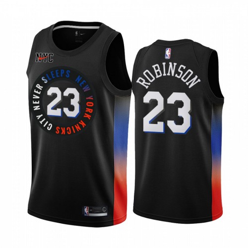 New York Knicks #23 Mitchell Robinson Black Swingman 2020-21 City Edition Jersey Mens