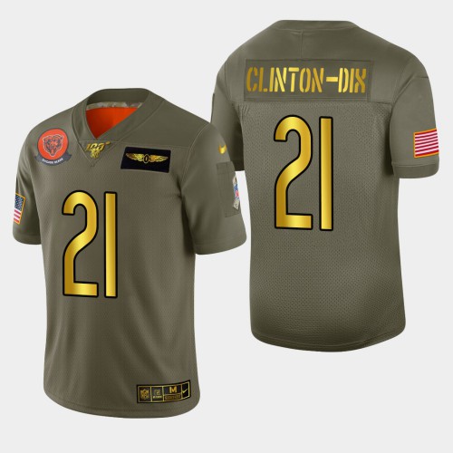 Chicago Chicago Bears #21 Ha Ha Clinton-Dix Men's Olive Gold 2019 Salute to Service Limited 100 Jersey Men's