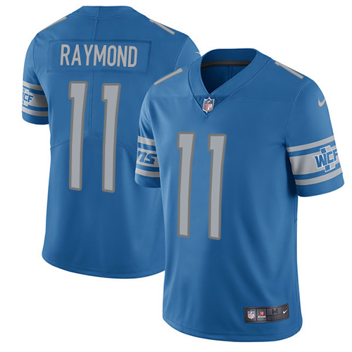 Lions #11 Kalif Raymond Blue Team Color Men's Stitched Vapor Untouchable Limited Jersey