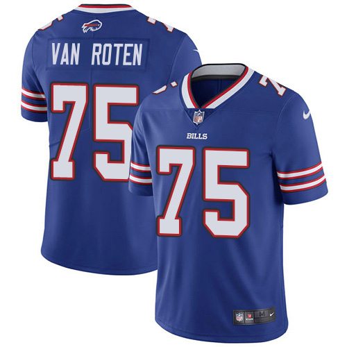 Bills #75 Greg Van Roten Royal Blue Team Color Men's Stitched Vapor Untouchable Limited Jersey