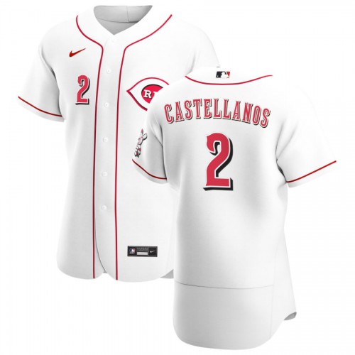 Cincinnati Cincinnati Reds #2 Nick Castellanos Men's White Home 2020 Authentic Player Jersey Men's