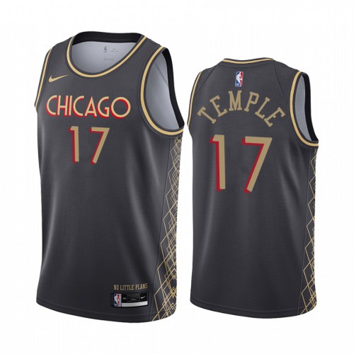 Chicago Bulls #17 Garrett Temple Black Youth Swingman 2020-21 City Edition Jersey Youth
