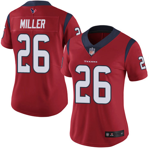 Houston Texans #26 Lamar Miller Red Alternate Women's Stitched Vapor Untouchable Limited Jersey Womens