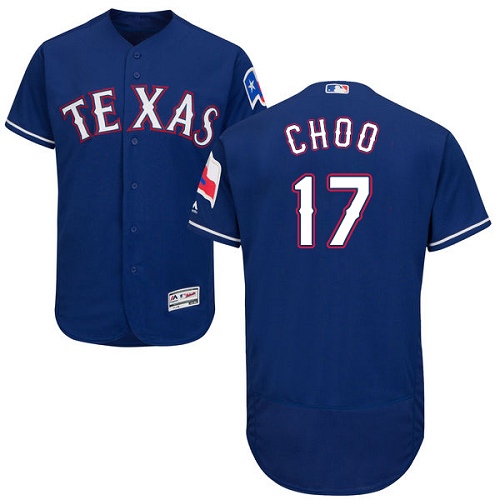 Texas Rangers #17 Shin-Soo Choo Blue Flexbase Authentic Collection Stitched Jersey Men's