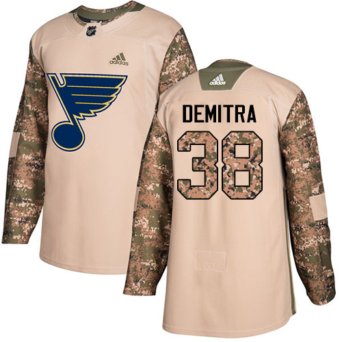 Adidas St. Louis Blues #38 Pavol Demitra Camo Authentic 2017 Veterans Day Stitched Jersey Men's