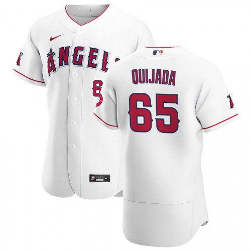 Los Angeles Los Angeles Angels #65 Jose Quijada Men's White Home 2020 Authentic Player Jersey Men's