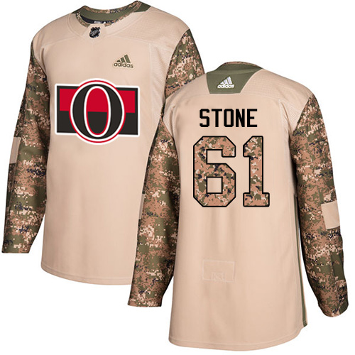 Adidas Ottawa Senators #61 Mark Stone Camo Authentic 2017 Veterans Day Stitched Jersey Men's