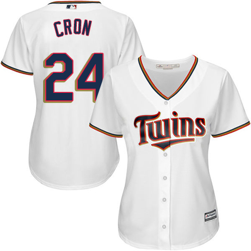 Minnesota Twins #24 C.J. Cron White Home Women's Stitched Jersey Womens