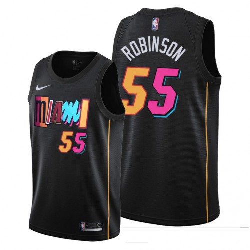 Miami Miami Heat #55 Duncan Robinson Mens 2021-22 City Edition Black Jersey Mens