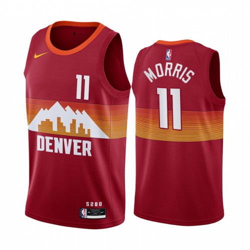 Denver Nuggets #11 Monte Morris Red Swingman 2020-21 City Edition Jersey Mens
