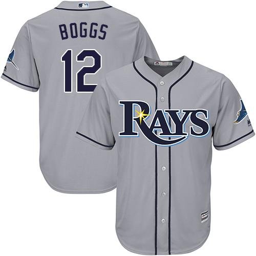 Tampa Bay Rays #12 Wade Boggs Grey Cool Base Stitched Youth Jersey Youth