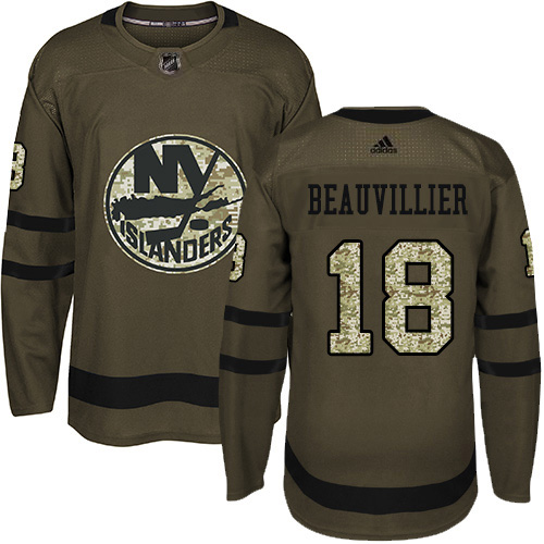 Adidas New York Islanders #18 Anthony Beauvillier Green Salute to Service Stitched Jersey Men's