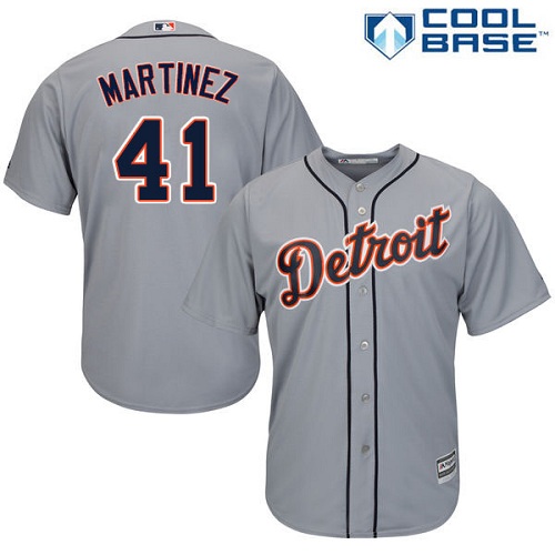Detroit Tigers #41 Victor Martinez Grey Cool Base Stitched Youth Jersey Youth