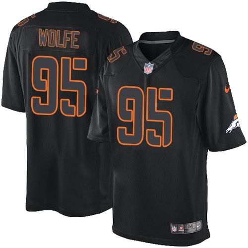 Denver Broncos #95 Derek Wolfe Black Men's Stitched Impact Limited Jersey Men's