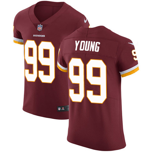Commanders #99 Chase Young Burgundy Red Team Color Men's Stitched Vapor Untouchable Elite Jersey