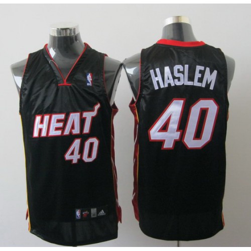 Miami Heat #40 Udonis Haslem Black Stitched Jersey Mens