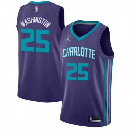 Charlotte Hornets #25 P.J. Washington Purple Youth Jordan Swingman Statement Edition Jersey Youth