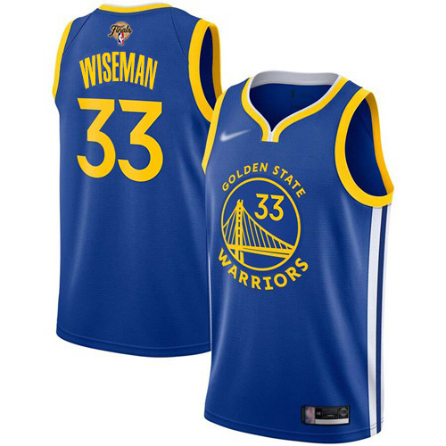 Golden State Warriors #33 James Wiseman Blue Swingman Icon Edition Youth 2022 Finals Jersey Youth