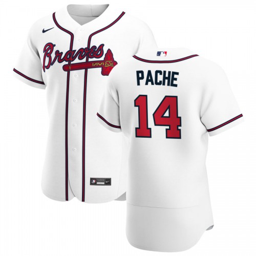 Atlanta Atlanta Braves #14 Cristian Pache Men's White Home 2020 Authentic Player Jersey Men's